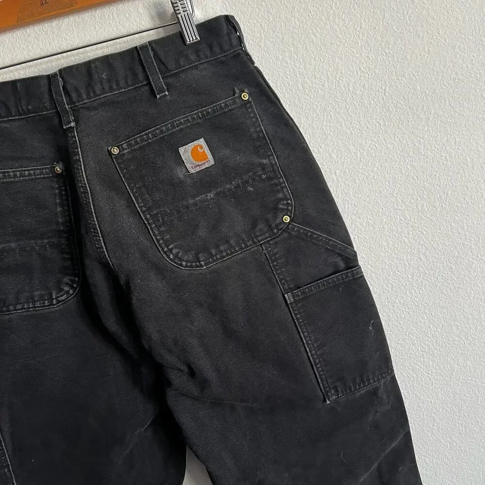 Carhartt B01 BLK black double knee work wear carpenter pants